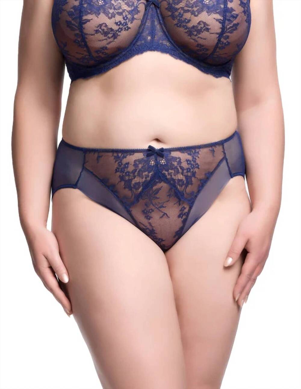 NEW DITA VON TEESE yva high cut brief in after dark